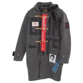 Vivienne Westwood ANGLOMANIA × Gloverall Wool Nylon Coat Brown Grey