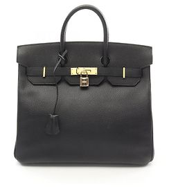 Hermès Borsa Hermes Haut a Courroies Ardennes Nero