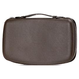Louis Vuitton-Louis Vuitton Organizer Atoll Taiga Long Wallet-Brown