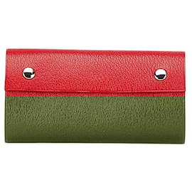 Hermès-Hermes Caïe Roulé Leather Notebook Cover-Rouge