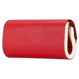 Hermès-Hermes Caïe Roulé Leather Notebook Cover-Rouge