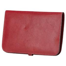 Hermès-Portefeuille long en cuir GM Dogon Hermes-Rouge