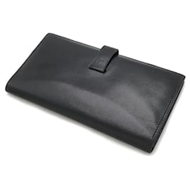 Hermès-Portefeuille long en veau Box Bearn d'Hermès-Noir