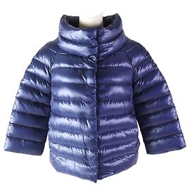 & Other Stories Herno ICONICO Stand Collar Down Jacket Navy Blue Navy blue