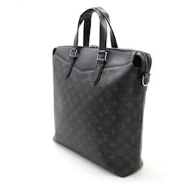 Louis Vuitton-Louis Vuitton Monogram Eclipse Explorer Briefcase M40567-Black,Grey