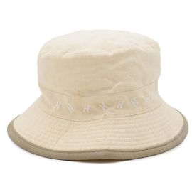 Cappello bucket in lino Hermès Marrone Beige