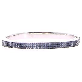 APM Monaco Pulseira de prata com strass azuis Azul