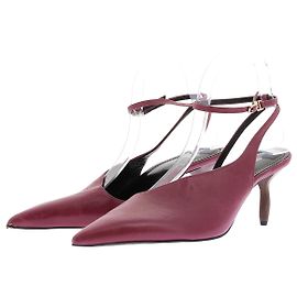 Autre Marque Slingbacks en cuir rouge Rouge