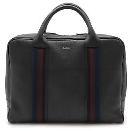 Sac à dos 2 voies en cuir Paul Smith City Webbing PSN242 Noir