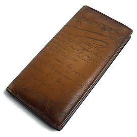 Berluti Scritto Leather Long Wallet Brown Other