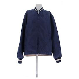 Gucci-Blouson réversible marron et bleu marine-Blue