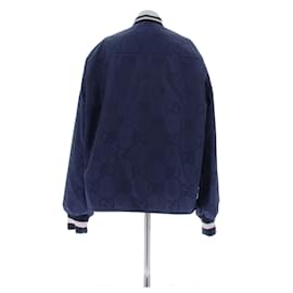 Gucci-Blouson réversible marron et bleu marine-Blue