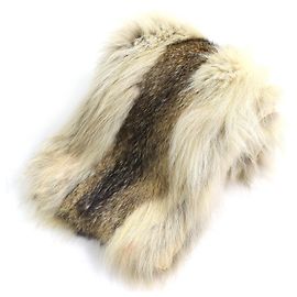 Sciarpa in seta Fox Yves Saint Laurent Marrone Beige