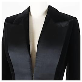 Fendi-Veste cropped en velours Fendi noire 40 femmes-Noir