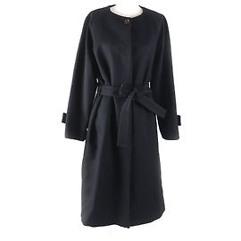 & Other Stories PS Paul Smith Wool Cashmere Belted Coat Black 44L Black