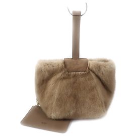 Max Mara Mink Leather Handbag Light Brown Light brown