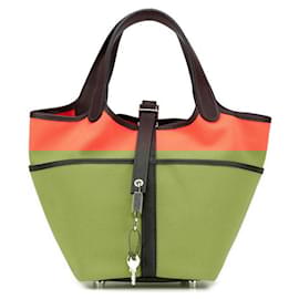 Hermès-Sac à main Hermes Picotin Lock Cargo Swift-Rouge,Autre