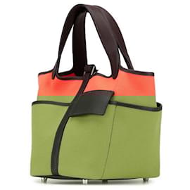 Hermès-Sac à main Hermes Picotin Lock Cargo Swift-Rouge,Autre