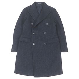& Other Stories TAGLIATORE Wool Alpaca Double-breasted Coat Navy Blue Navy blue