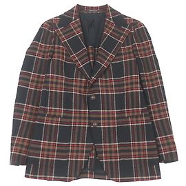 & Other Stories TAGLIATORE Wool Check Blazer Black 46 Black