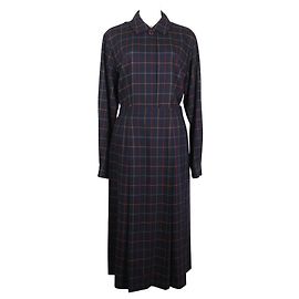 Set camicia e gonna a quadri vintage Burberry Nero