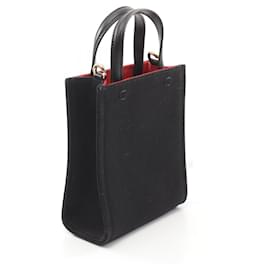 Givenchy-Givenchy Canvas Leather G-TOTE Vertical Mini Handbag BB50R9B1F1-Black