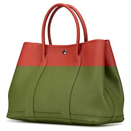 Hermès-Sac Tote Country Garden Party d'Hermès-Rouge