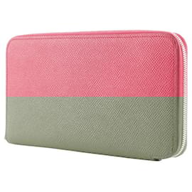 Hermès-Portefeuille en soie longue Azap Hermes rose-Rose