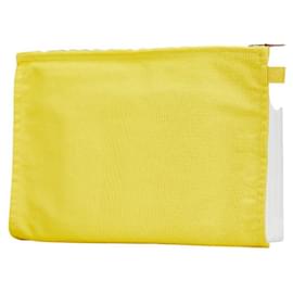 Hermès-Set de 3 pochettes en coton Bora Bora d'Hermès-Jaune