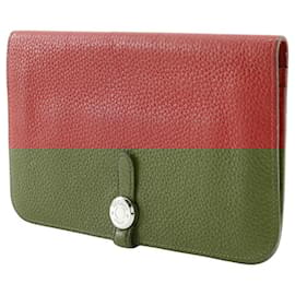Hermès-Portefeuille Long GM Dogon Hermes Rouge-Rouge
