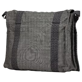 Hermès-Sac à épaule Hermès Canvas Herline Basas MM-Gris