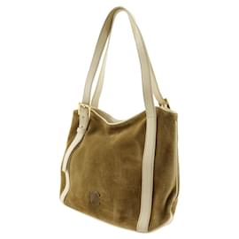 Givenchy-Loewe Suede Anagram Shoulder Bag-Brown