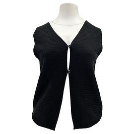 Autre Marque DUNST Ärmellose Strickjacke Schwarz Baumwolle S Schwarz