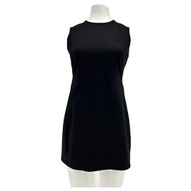 Theory Schwarzes ärmelloses kurzes Kleid Schwarz