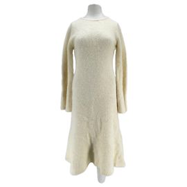 Autre Marque Kleid aus Alpakawolle Weiß