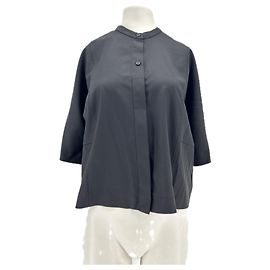 Autre Marque Schwarze Wollbluse "Aylin" Schwarz