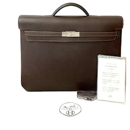 Hermès-Hermès Kelly Depeches Togo Mallette-Marron