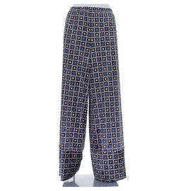 Pierre Louis Mascia Calça de veludo com estampas Azul