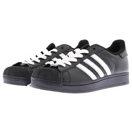 Adidas Baskets "Supertars II" en cuir noir Noir
