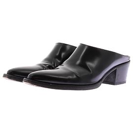 Prada Mules en cuir noir Black