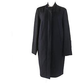 & Other Stories HELMUT LANG Wool Nylon Long Coat Black M Women Black