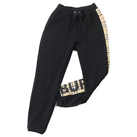 Pantalones de sudadera con estampado de logo Burberry XXS Negro Beige