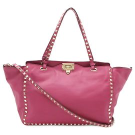 Valentino Garavani Leder Rockstud 2way Tote Tasche Rosa Pink Fuschia
