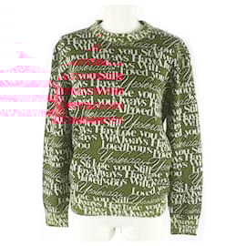 Balenciaga-Balenciaga Red Print Knit Sweater XS-Red