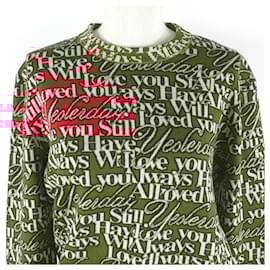 Balenciaga-Balenciaga Red Print Knit Sweater XS-Red