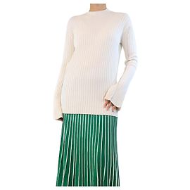 Céline Suéter branco canelado - tamanho S Branco