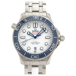 Omega White Dial Seamaster Diver 300M Automatic Watch 522.30.42.20.04.001 (Limited Edition) Silvery