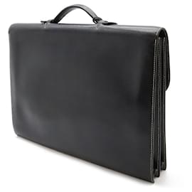 Hermès-Sac à Dépêches Lisse d'Hermès-Noir