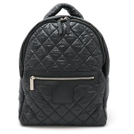 Chanel Coco Cocoon Nylon-Leder-Rucksack Schwarz Bordeaux