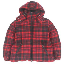 Moncler DANUBE GIUBBOTTO Wool Down Jacket Black Red
